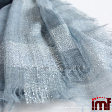 Semi Pashimina Shawls Textured Pashmina Metallic Scarf